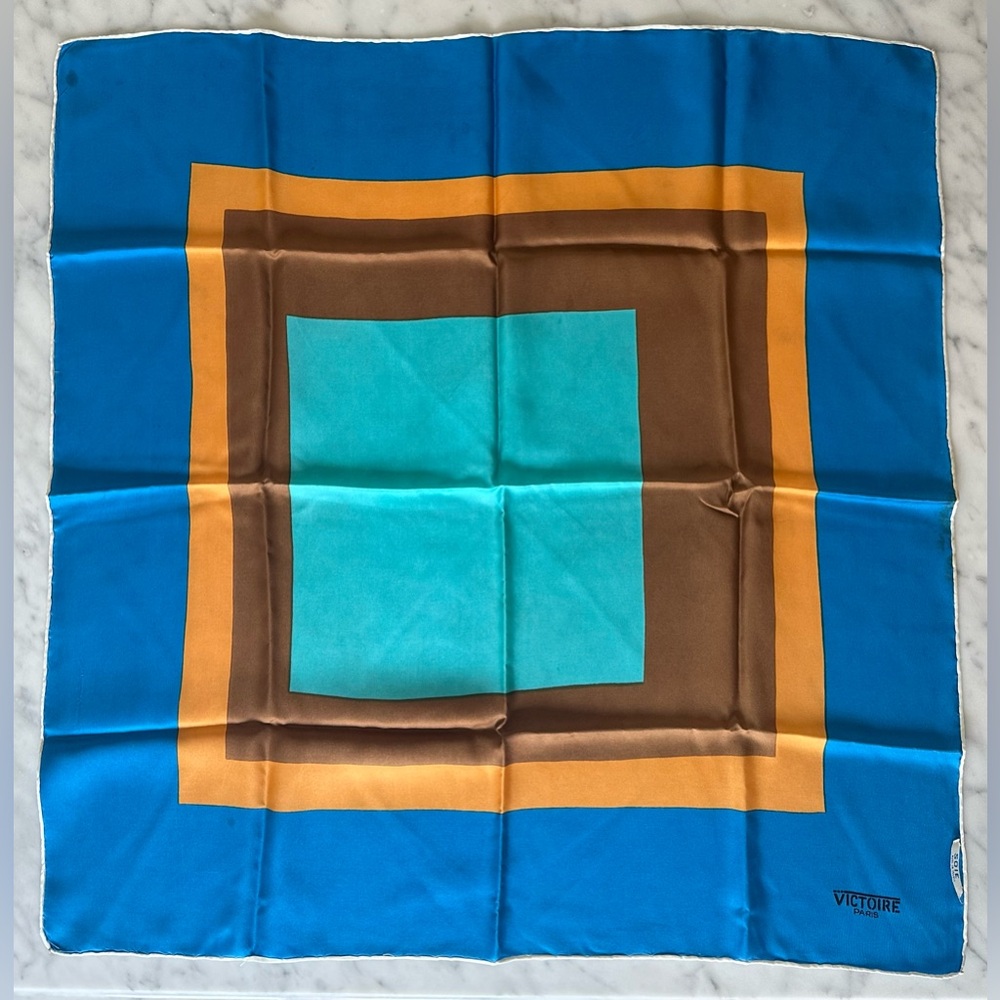 VICTOIRE Silk Scarf / Bandana from Paris - VINTAGE